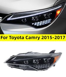 Headlight For Toyota Camry 20 15-20 17 US Version Headlight Assembly LED Flowing Light Turn Signal Headlamp Accessory