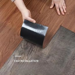 5 Rolls DIY Imitation Wood Grain Thickened Floor Stickers Peel And Stick Foam Self-Adhesive Waterproof Wall Stickers Room Decor 240117
