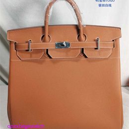 Designer Bags High Capacity Handbags 40cm Leather Bag Full Leather Canvas Men's and Women's Universal Handbag Large Capacity Cowhide Men's Travel Bag HBCV