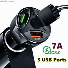 New Car Cigarette Lighter Charger Auto USB QC 3.0 Quick Charge 3 USB Splitter 12V Universal for Mobile Phone DVR GPS MP3 Accessories Car