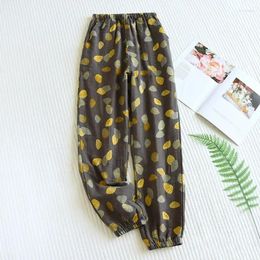 Women's Sleepwear And Ladies Pants 2024 Spring Cotton Close-up Loose Japanese Home Autumn Thin Sleeping