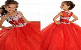 Little Girl039s Pageant Dresses Birthday Party 2019 Toddler Kids Formal Wear Ball Gown Beads Teen Kids Size 3 5 7 9 Custom Made2888271