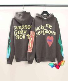 Yellow Luck Me I See Ghosts Hoodie Men Women High Quality Pullovers Hip Hop Fleece Kids See Ghosts Sweatshirts T2207225625274