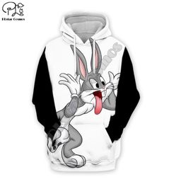 PLstar Cosmos Anime Bugs Bunny Colourful cartoon tracksuit newfashion 3DPrint HoodieSweatshirtJacketMen Women funny s7 Y2007047782885