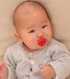 Interest creative silicone pacifier funny nipple teat red lips pig snout infant soother safe quality baby funny pacifier3897013