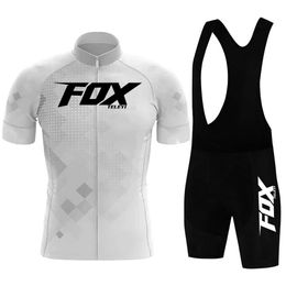 Professional Cycling Shirt Summer Clothing 2023 Teams Shorts Men fox teleyi Outfit Set Jersey Suit Clothes Man Pants Gel Bike