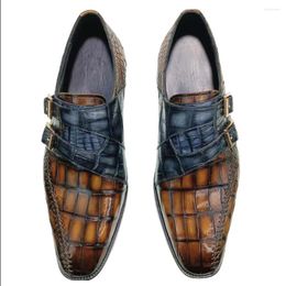 Dress Shoes Kexima Men Male Crocodile Leather Join Together