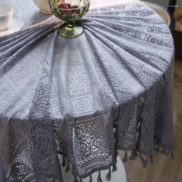 Table Cloth Gerring Crochet Round Tablecloth Lace Coffee Cover Home Decoration Christmas TV Shooting Props