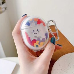 Cell Phone Cases Cute Cartoon Transparent Earphone Case For Redmi Buds 4 Silicone Simple Fresh Flower Headphone Protection Cover YQ240117