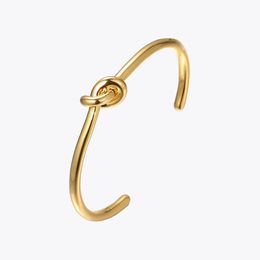 ENFASHION Wholesale Knot Cuff Bracelets Gold Color Manchette Bangle Bracelet For Women Armband Fashion Jewelry Pulseiras B4286 240117
