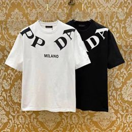 2024 Женская футболка Французская итальянская модная одежда Две буквы PR Графический принт на модной хлопковой футболке с круглым вырезом и короткими рукавами