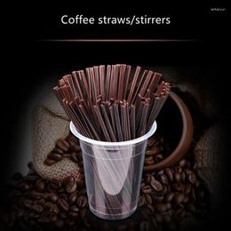 Drinking Straws 100 Pieces Of Coffee Straw Plastic Water And Stirring Tea Milk Tool Supplies Holiday Event Party Accessories