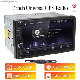New DSP IPS 2 Din 7''Octa core Universal Android 10.0 4GB RAM Car Radio Stereo GPS Navigation WiFi 1024*600 Touch Screen 2din NO DVD