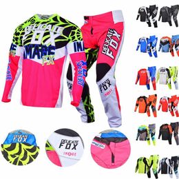 New Jersey pantolon dişli seti hassas tilki motokros kombo mx bmx kir bisiklet takımları atv mtb bisiklet off-road bisiklet enduro kitleri