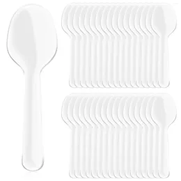 Tea Cups Spoons Plastic Disposable Spoon Cutlery Utensils Heavy Duty Soup Set Serving Flatware Clear Teaspoons Mini Gold Forks Cake