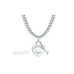 Designe Luxury Popular S925 Sterling Silver Key Gold Plated Diamond Necklace Popular Pendant Collar Chain with Box 0D28 UK3Y MY93 MY93