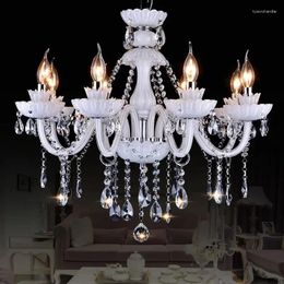 Pendant Lamps European Crystal Chandelier Lamp In The Living Room Bedroom Simple Modern Study Home Restaurant Candle