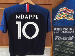 2019 Nations League Match Worn Player Issue Mbappe Griezmann Pogba VS Allemagne Paysbas Match Details maillot Shirt2911383