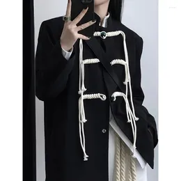 Women's Jackets 2024 Spring Autumn Button Suit Jacket Improving Chinese Women Clothing Coat Tunic Tassels Loose Simple Overcoat