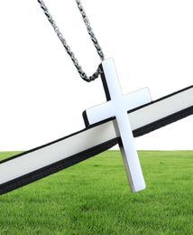 Pendant Necklaces EyeYoYo Classic Blank Prayer Christ Stainless Steel Men Women Religion Lucky Jewelry13923344