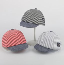 Baby Hats For Boys Newborn Summer Cotton Casual Striped Soft Eaves Baseball Infant Accessories Boy Beret5384447