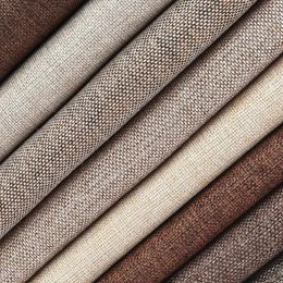 Cotton and Linen Sofa Fabric Solid Colour Thickened Coating Dustproof Coarse Cloth Burlap Canvas Pillow Curtain DIY sewing Fabric 240117