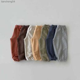 Jeans Korea Baby Boy Sweatpants Children Autumn Long Pants Kids Boys Sport Solid Colour Trousers Infant Panties Toddler Spring Bottoms