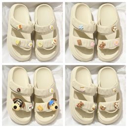 2024 New sandals softy Womens Summer EVA Thick bottom anti slippers home furnishings Odourless feet outdoors room indoors Two pronge slip on shoes 35-40