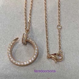 Fashion Carter jewellery for women Necklace online store High version full diamond nail couples fashionable and Personalised pendant light With Original Box