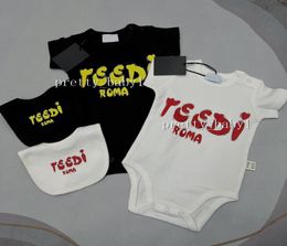 Summer Newborn Rompers Luxury Designer Baby Boy Bodysuit Brand Costume Boutique Infant Girl Cartoon Cotton Unisex Clothes9558524