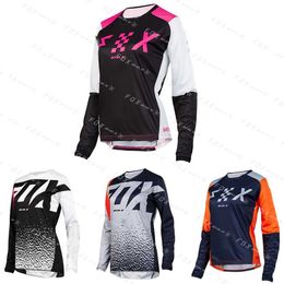 Racing Sets Bat Fox Womens Downhill Jersey Motocross Motorcycles MTB T-Shirts Cycling Sweatshirt Mountain Enduro Bike Clothing
