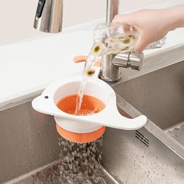 Kitchen Storage Sink Drain Basket Leftover Strainer Whale Rack Shelf Sponge Plastic Holder Garbage Filter