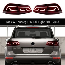 Car Taillight Assembly Dynamic Streamer Turn Signal Indicator Brake Reverse Parking Running Lights For VW Touareg LED Tail Light 11-18