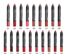 Selling Longlasting Soft Lipstick 19 Colors Powdery Matte Lip stick Pencil Makeup Matte Lipstick Pencil sharpener2248855