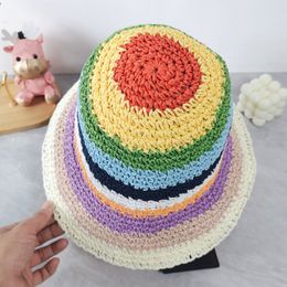 Fashion designer hat New straw braided small bucket hat Fisherman hat Holiday travel beach hat trends go with everything