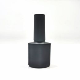 Light proof round black 5ml nail polish bottle 10ml black square glass bottle 8ml empty bottle with silk screen printing logo ZZ