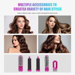 5 in 1 Hair Dryer Hot Comb Set Professional Curling Iron Hair Straightener Styling Tool Hair Dryer Household 562