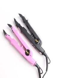 Pink Colour Loof Hair Extension Iron Keratin Bonding Tools Fusion Heat Connector Wand used for Flat tip hair2955369