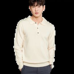 Spring Autumn Men 's POLO Pullover Men Cashmere Sweater Knitted Pullover Cashmere Sweater Men Jumper Sweater Top Sweater Men 240117