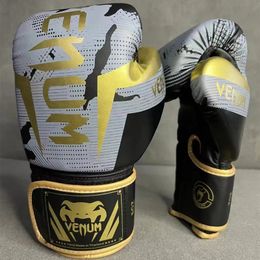 68101214oz Professional Boxing Gloves Thickened PU Muay Thai MMA Sanda Fighting Training Glove Accessories 240117