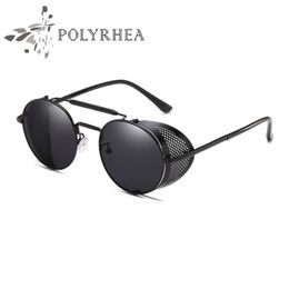 2021 High Quality Round Sunglasses Vintage Retro Mirror Sun Glasses Gold And Black Women Top With Box288D