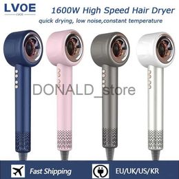 Electric Hair Dryer 1600W Electric Hair Dryer High-Speed Blow Dryer With Diffuser Low Noise Constant Temperature Hair Care Quick Drying Hairdryers J240117