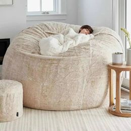 Bean Bag Cover High Elasticity Anti-scratch Inner Not Included Dust-proof Couch Been Bag Bedroom Sofa Slipcover Living Room 240116
