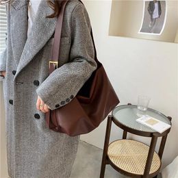 Evening Bags Minimalist Style Shoulder Large Capacity Tote Female Ladies Trendy Casual Versatile Crossbody PU Leather Handbags