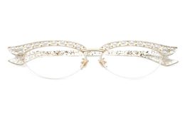Cubojue Cat Eye Pearl Women Glasses Clear Lens Transparent Fashion Eyeglasses Frames Woman Half Frame Spectacles Eyeglass Ladies7061673