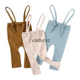 Trousers 0-24M Newborn Baby Girl Boys Pant Leggings Knitted Elasticity Toddler Trousers For Girls Infant PP Pants Strap Overalls Spring H240508
