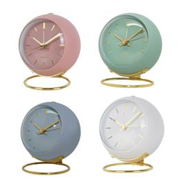 Luxury Alarm Clock Nordic Electronic Desk Quartz Clock Simple Children's Kids Desktop Bedside Student Mute Table Clock 240116