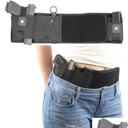 Inner Belts Tactical Pistol Holster Inner Belts Portable Den Holsters Wide Belt Mobile Phone Bags Outdoor Hunting Shooting Defence Ri Dhrbd