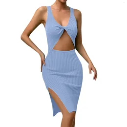 Casual Dresses Elegant Party For Women 2024 Sexy Wrap Ruched Slit Cocktail Evening Luxury Ceremonial Dress Mini Vestidos