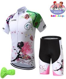 Children Cycling Jersey Set Kids Breathable Bike Jersey Ropa Ciclismo Summer Short Sleeve Girl Bicycle Bike Sports Uniform2458070